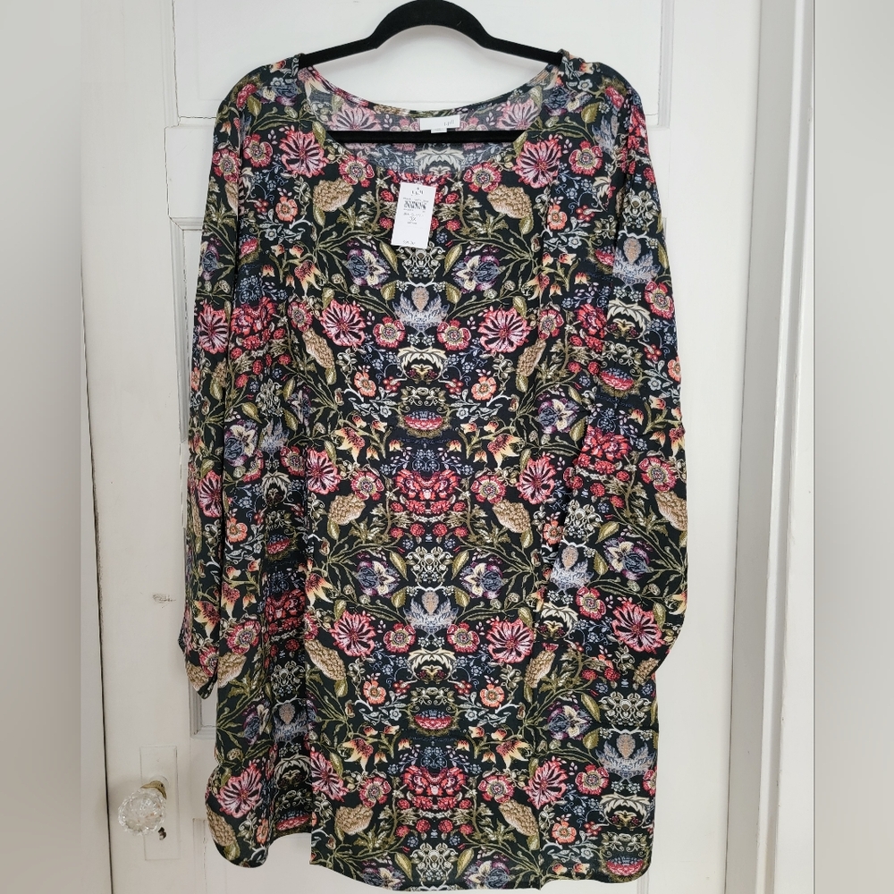 J.Jill Floral Long Sleeve Top
